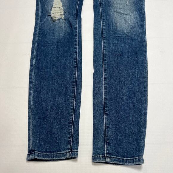 FRAME DENIM Le Skinny de Jeanne SIZE 25 Granville Blue Distressed Jeans - Picture 9 of 10